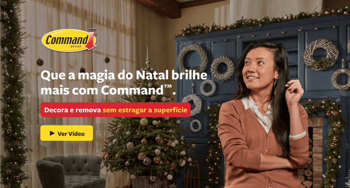 Que a magia do Natal brilhe mais com Command™.
