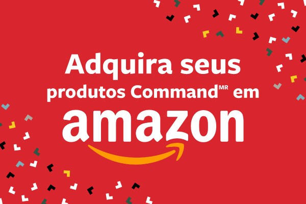 Adquira seus produtos Command em Amazon.
